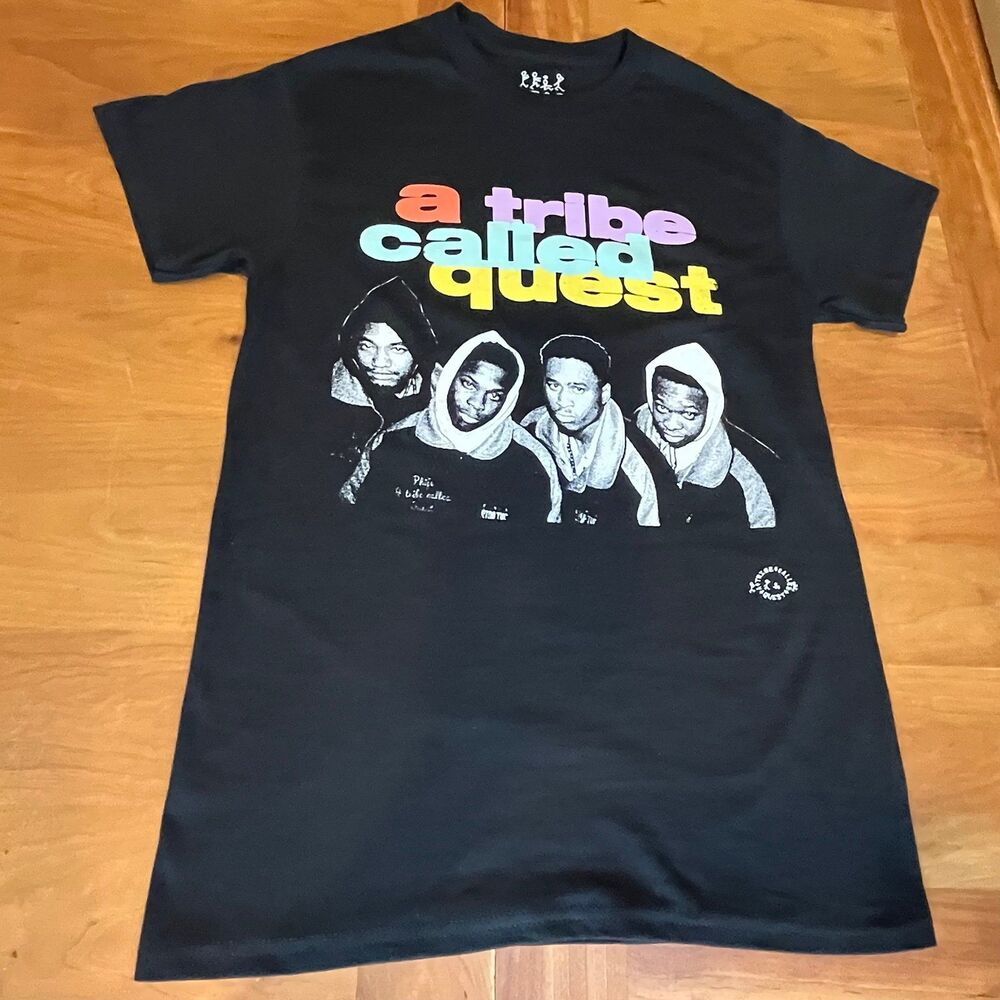 A Tribe Called Quest Group Shot Graphic T-Shirt Black Hip Hop Tee Small NWOT